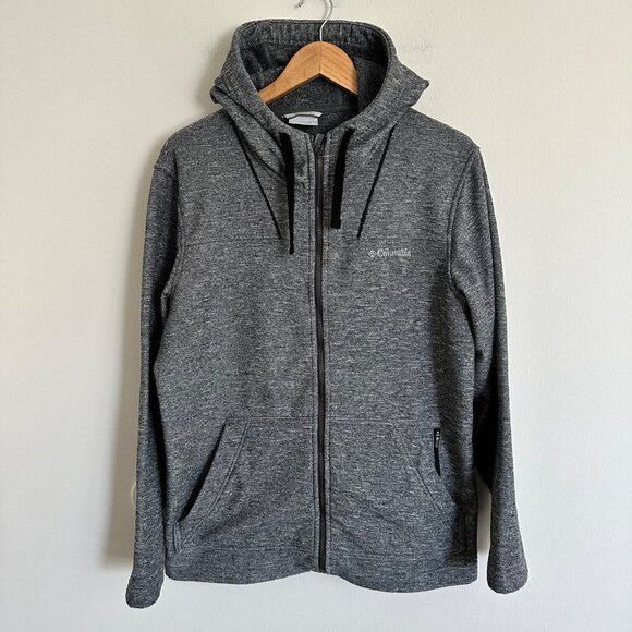 Columbia Men's Dark Gray Zip Up Hoodie Jacket Sweatshirt Size Medium Pockets - Picture 11 of 11